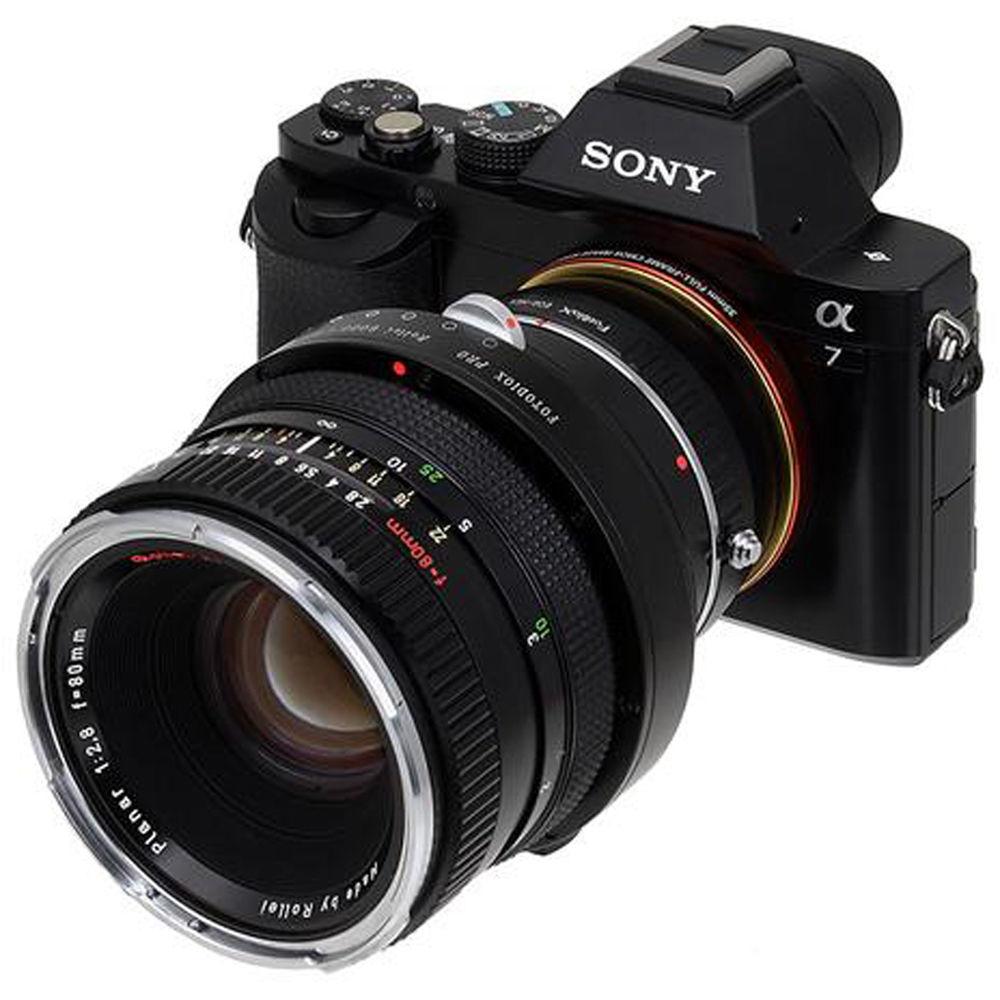 FotodioX Pro Lens Mount Double Adapter for Rollei 6000 and Canon EOS Lenses to Sony Alpha E-Mount