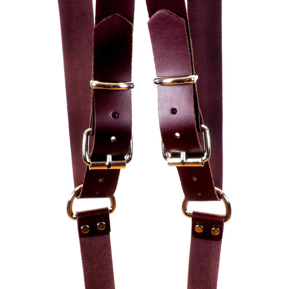 Funk Plus Latigo Leather Snap Back Harness with 1.25" Wide Straps and D-Rings