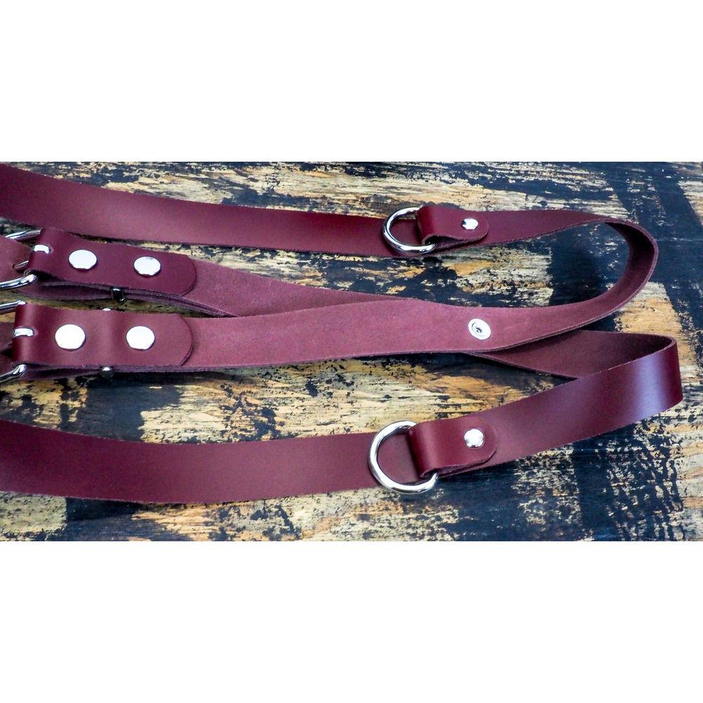 Funk Plus Latigo Leather Snap Back Harness with 1.25" Wide Straps and D-Rings