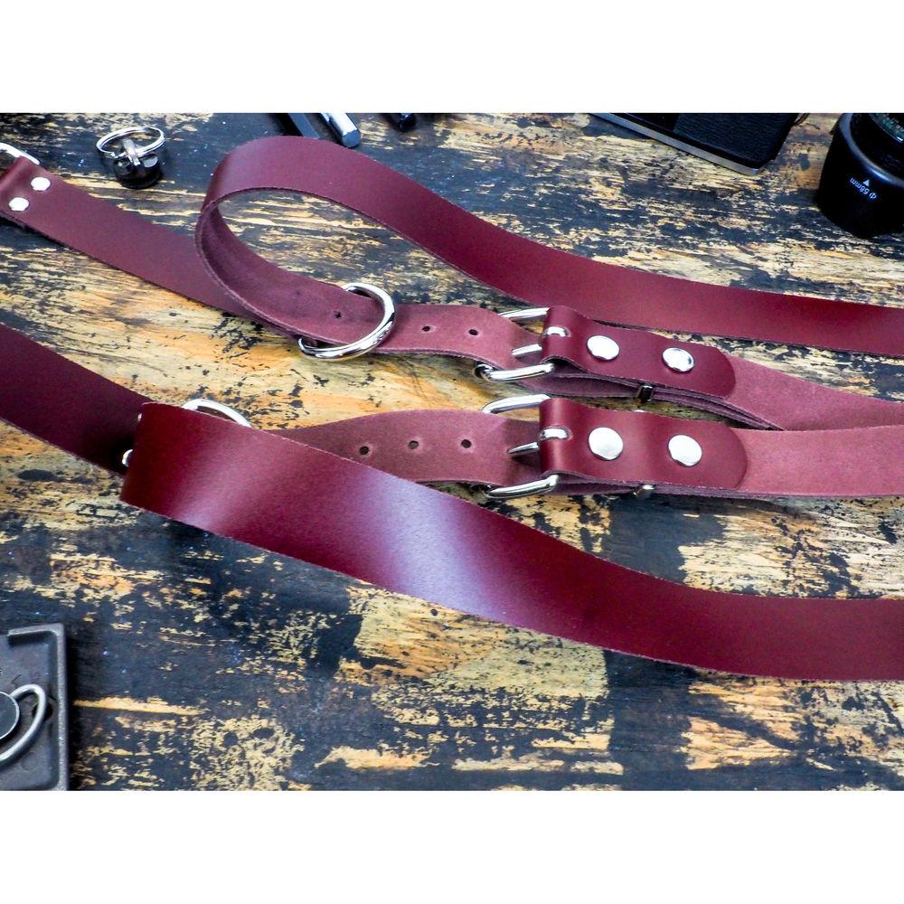 Funk Plus Latigo Leather Snap Back Harness with 1.25" Wide Straps and D-Rings