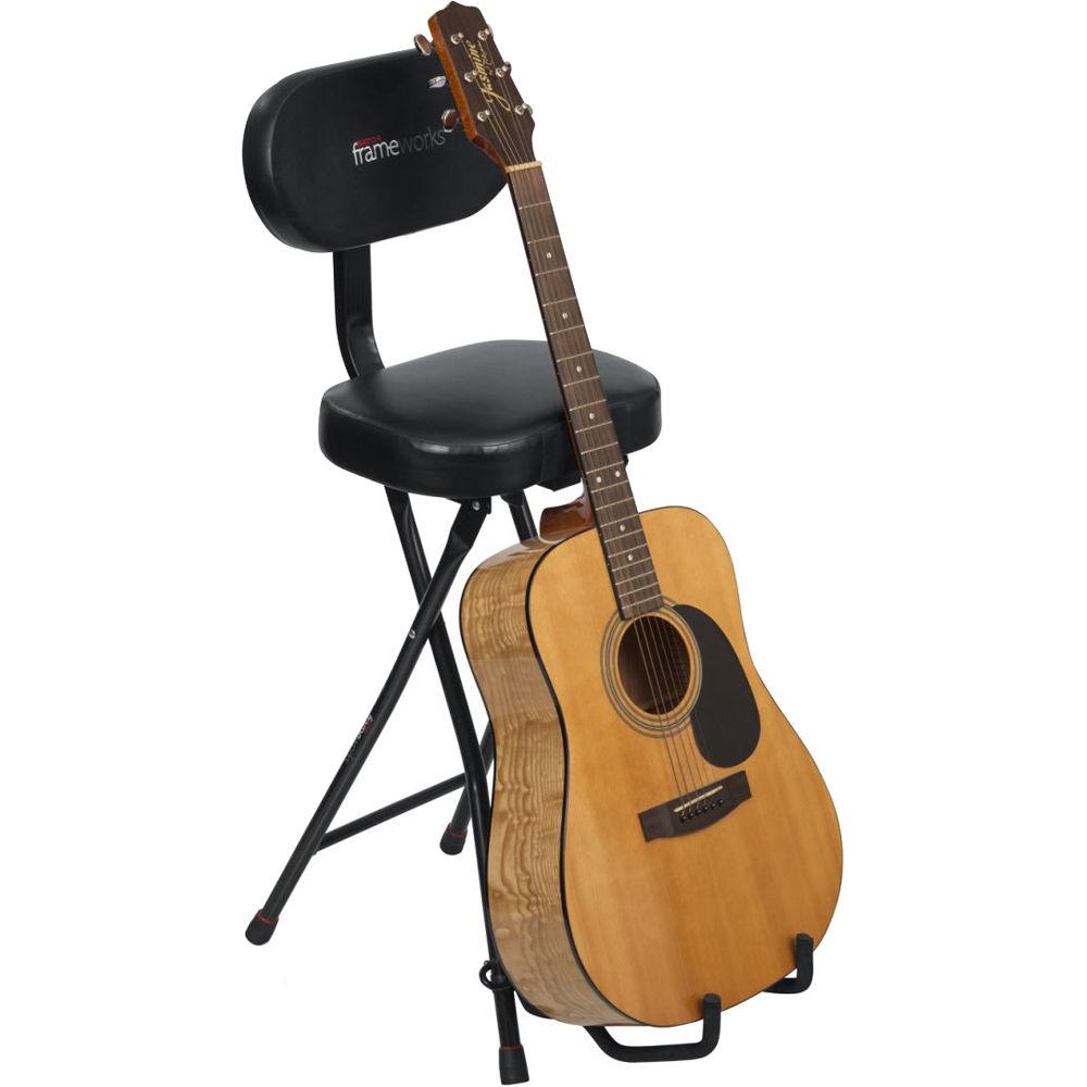 Gator Cases Frameworks Guitar Performance Seat & Single-Guitar Stand Combo
