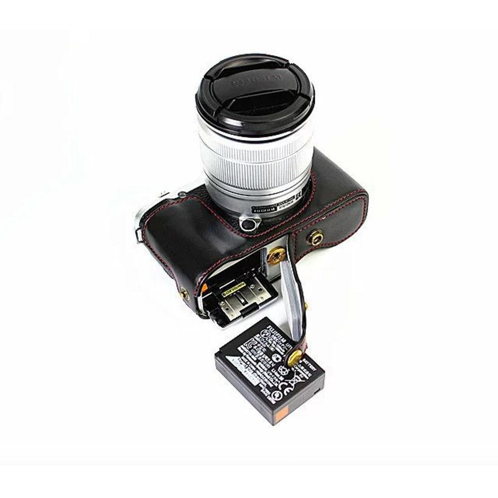 MegaGear MG1001 Ever Ready Leather Case with Bottom Opening for Fujifilm X-A3, X-A2, X-A1, X-M1