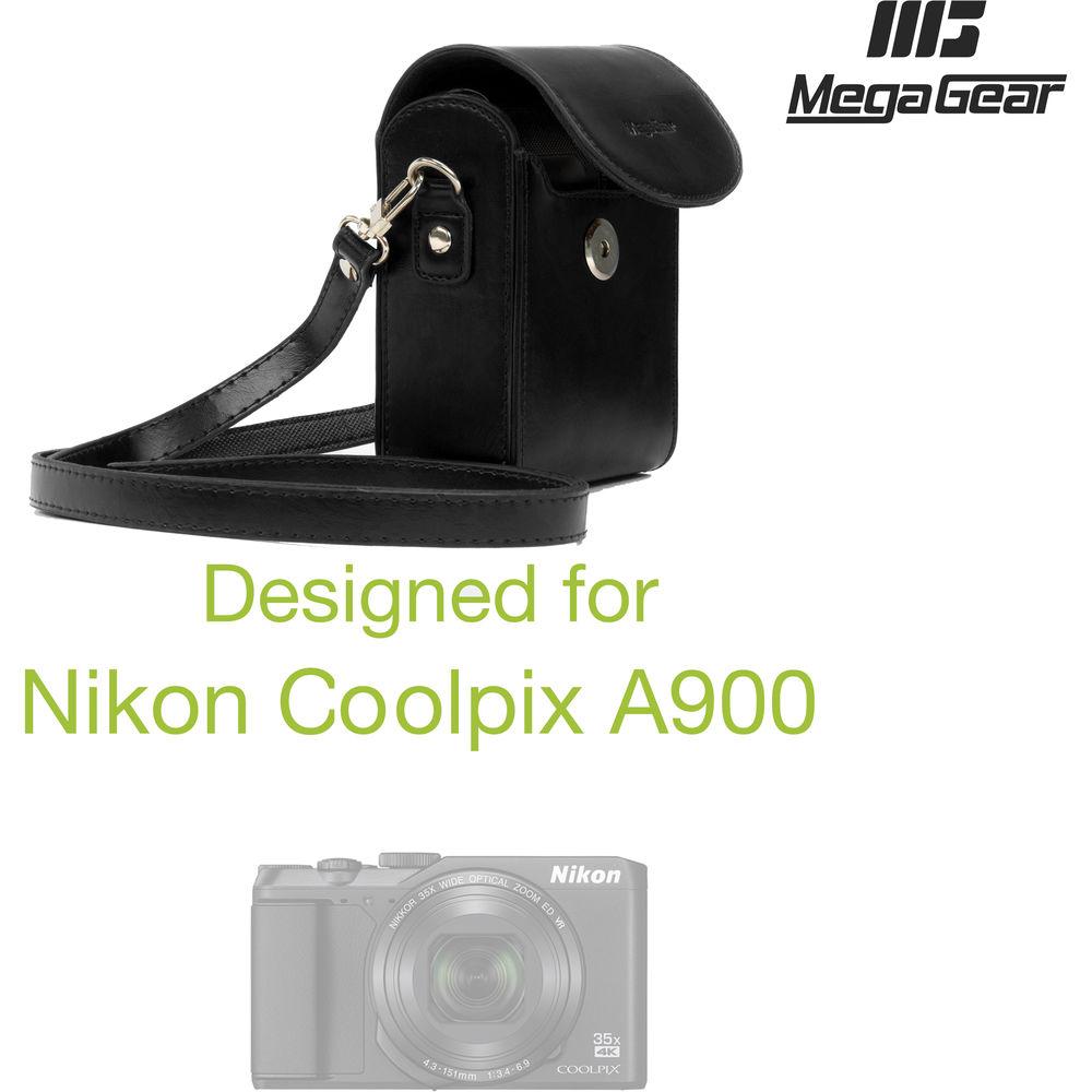 MegaGear Protective Leather Camera Case for Nikon COOLPIX A900