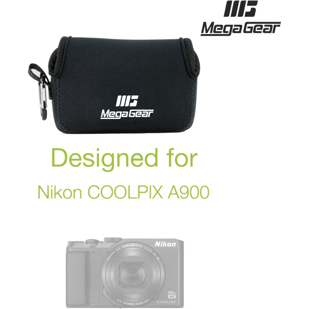MegaGear Ultra-Light Neoprene Camera Case with Carabiner for Nikon COOLPIX A900