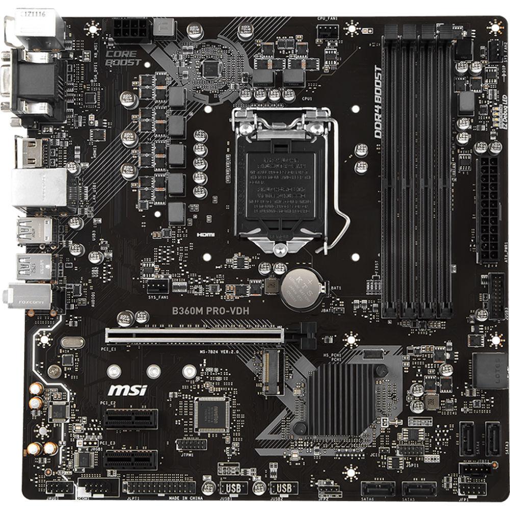 MSI B360M Pro-VDH LGA 1151 Micro-ATX Motherboard