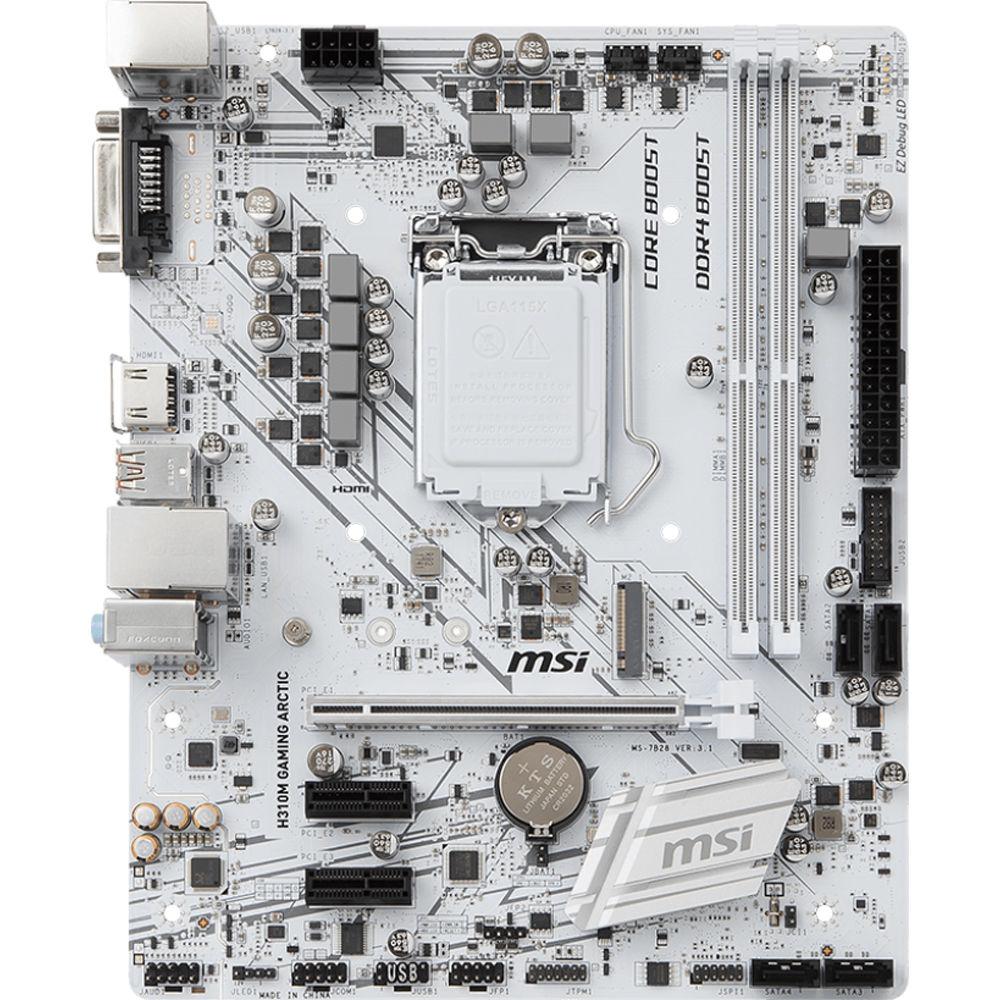 MSI H310M Gaming Arctic LGA 1151 Micro-ATX Motherboard