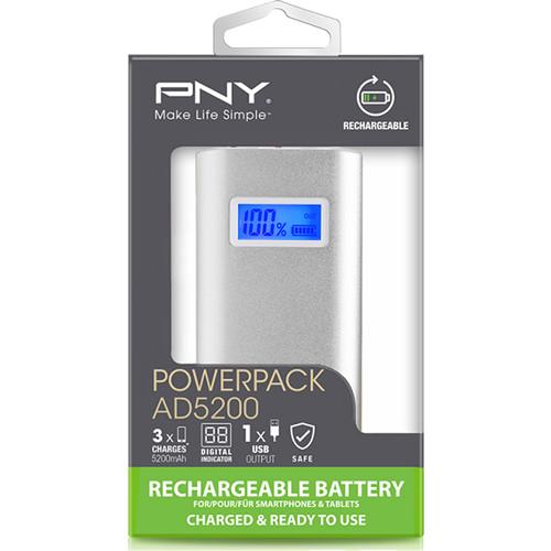PNY Technologies PowerPack AD5200 5200mAh Portable Battery Pack
