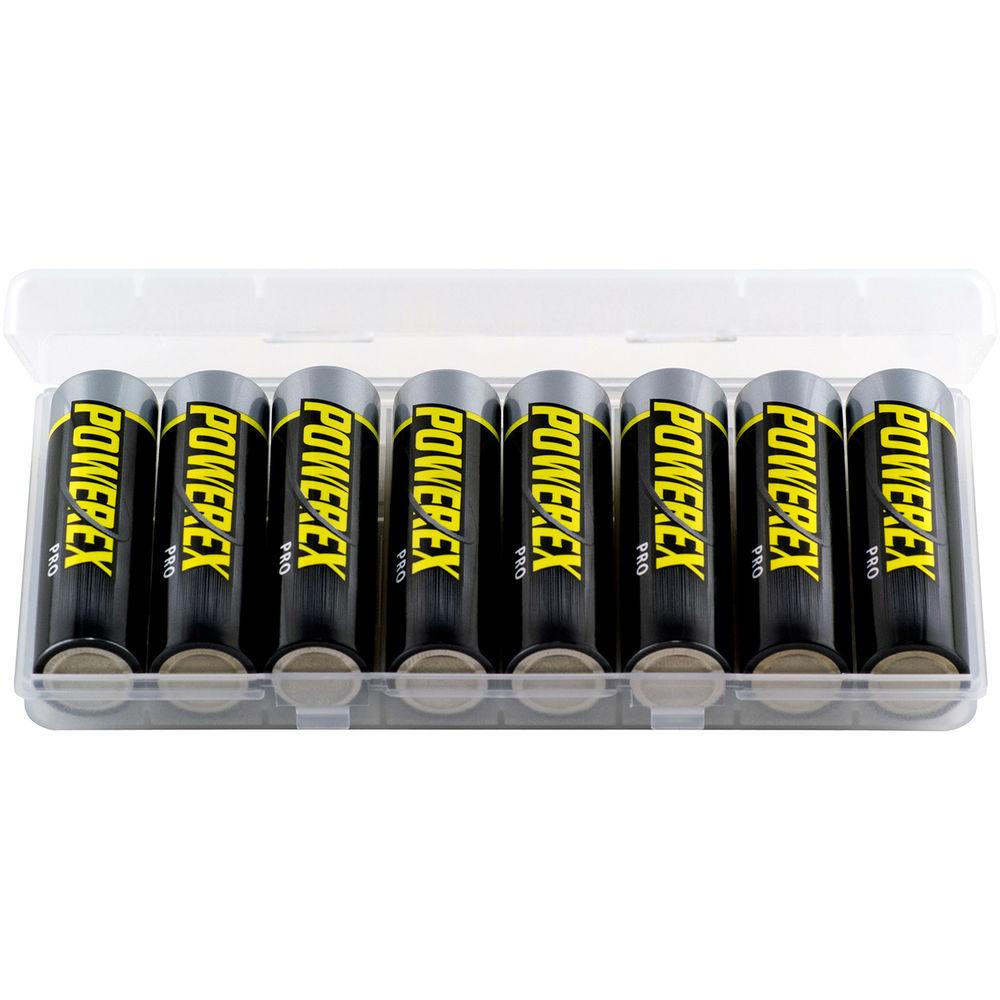 Powerex MH-C801D 8-Cell Charger with 8 Pro Rechargeable AA NiMH Batteries