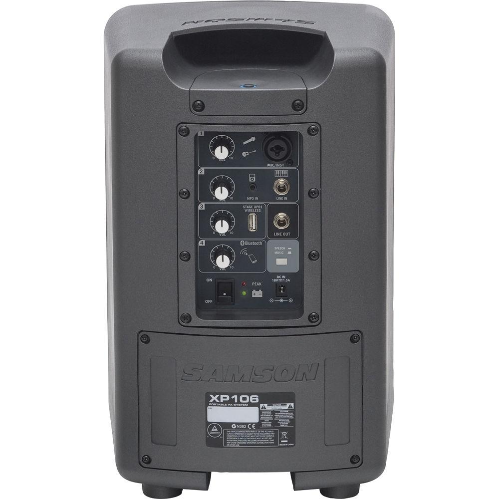 Samson Expedition XP106WLM Portable PA System with Lavalier Mic Wireless System and Bluetooth