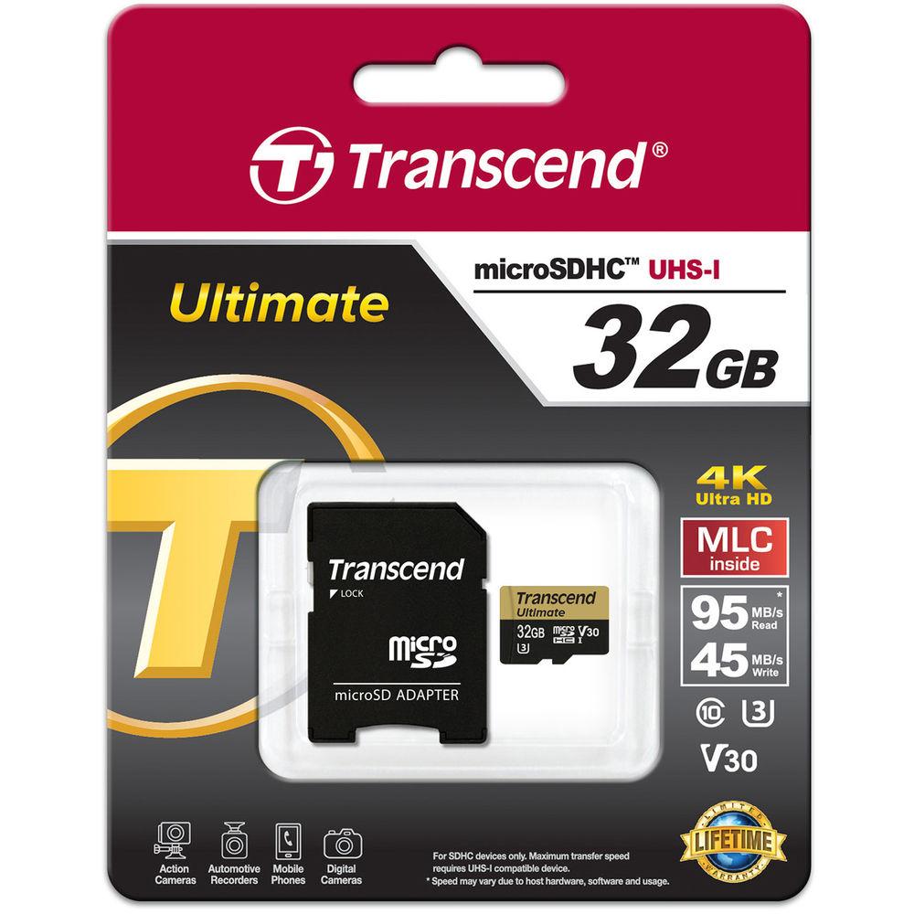 Transcend 32GB Ultimate UHS-I microSDHC Memory Card