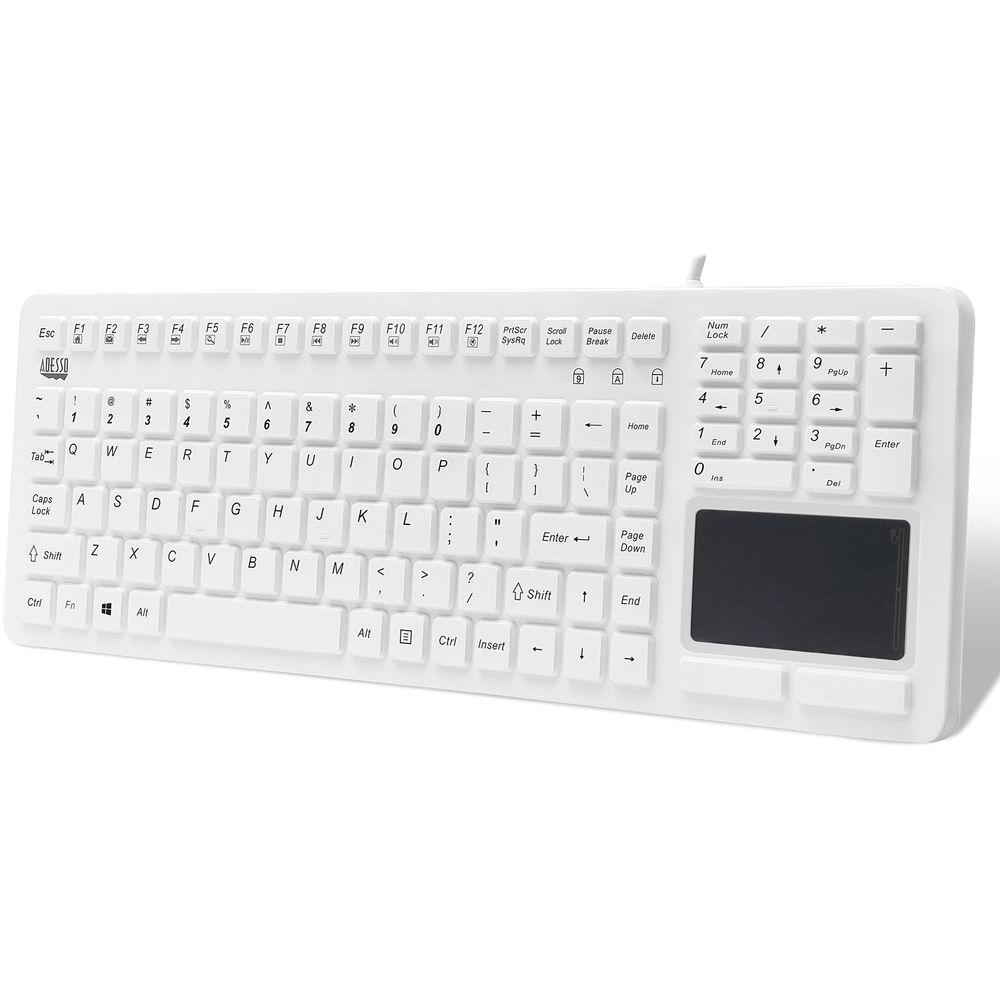 Adesso SlimTouch 270 Antimicrobial Waterproof Touchpad Keyboard