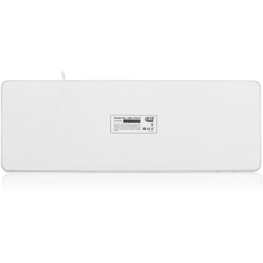 Adesso SlimTouch 270 Antimicrobial Waterproof Touchpad Keyboard