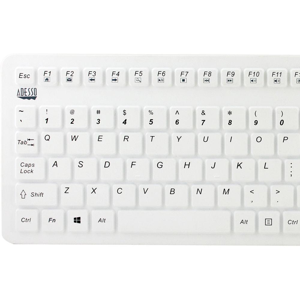 Adesso SlimTouch 270 Antimicrobial Waterproof Touchpad Keyboard, Adesso, SlimTouch, 270, Antimicrobial, Waterproof, Touchpad, Keyboard
