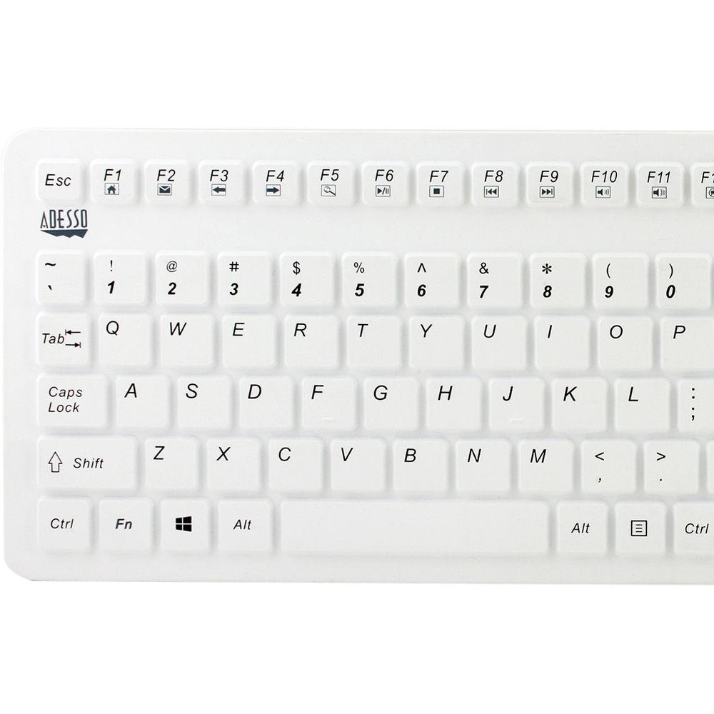 Adesso SlimTouch 270 Antimicrobial Waterproof Touchpad Keyboard