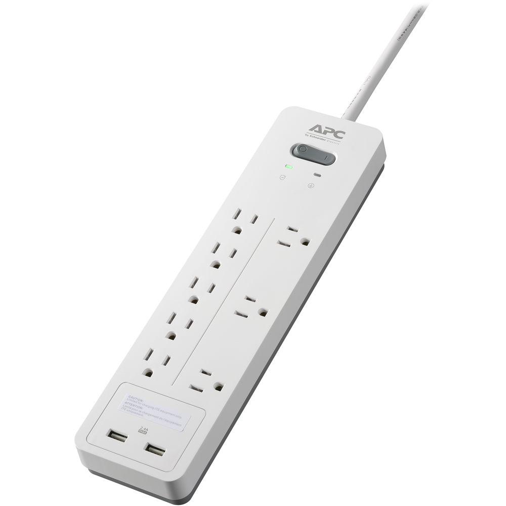 APC Home Office SurgeArrest 8-Outlet Surge Protector with USB Charging