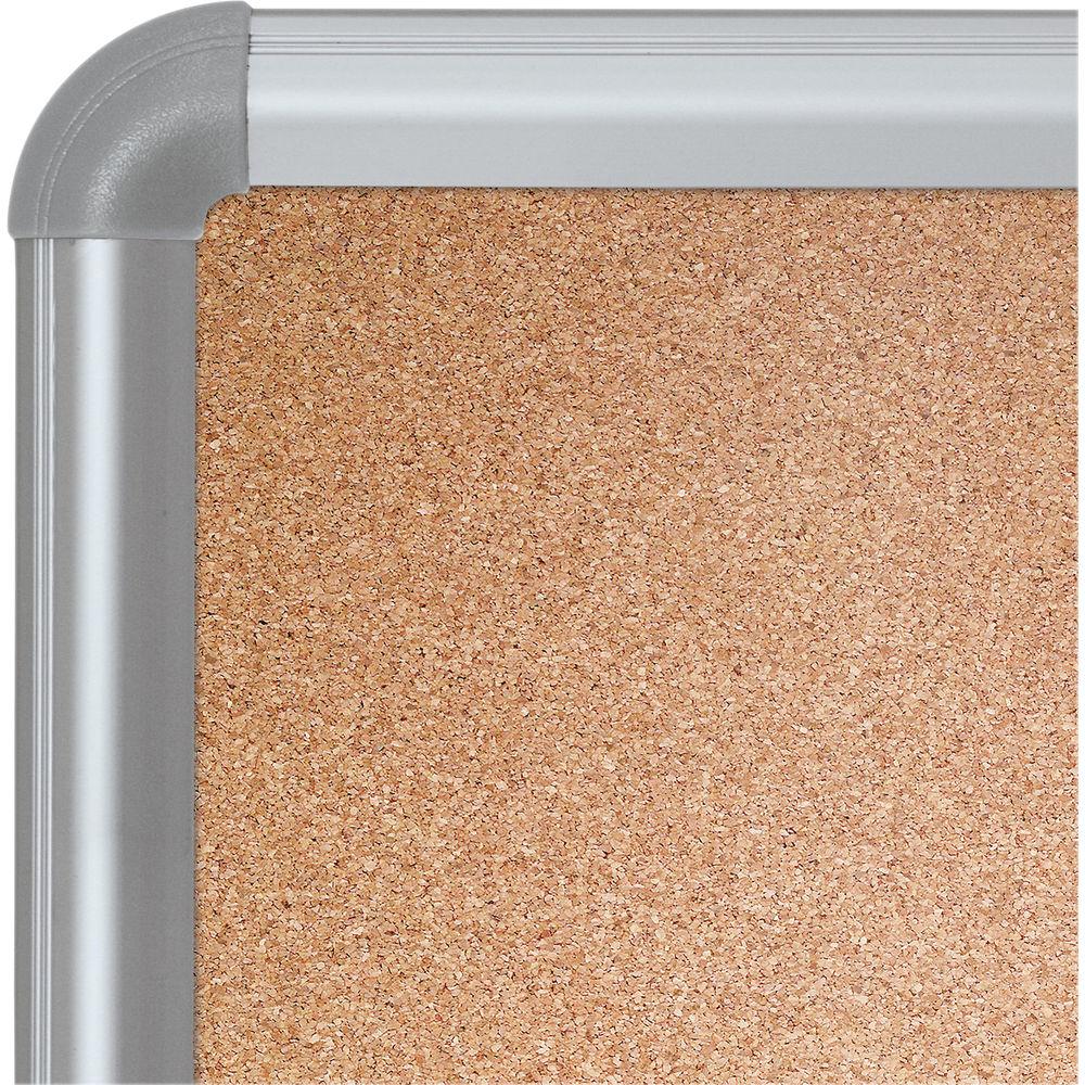Best Rite VT Logic Natural Cork Surface Tackboard with Silver Presidential Trim