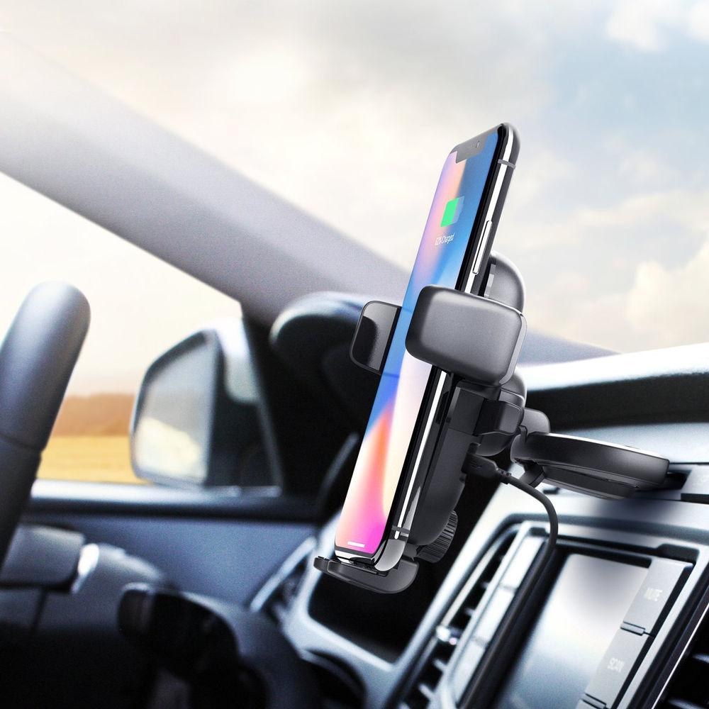 iOttie Easy One Touch Wireless Qi Fast Charging Smartphone Car CD Slot Mount