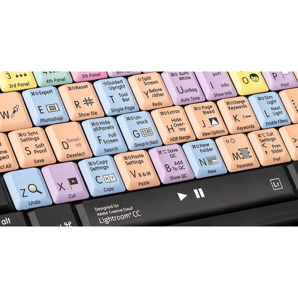 LogicKeyboard Astra Series Adobe Lightroom CC CS6 Mac Backlit Keyboard
