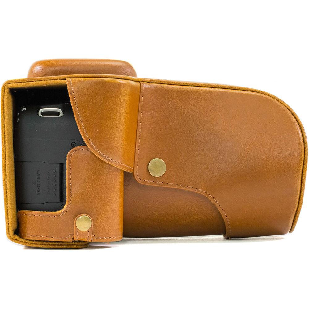 MegaGear Ever Ready PU Leather Case and Strap for Canon EOS T6s, 8000D & 18-55mm Lens