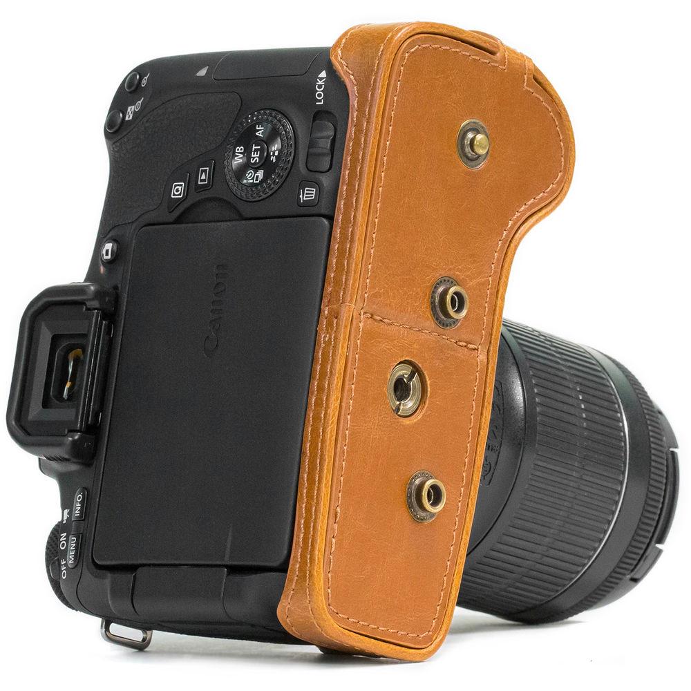 MegaGear Ever Ready PU Leather Case and Strap for Canon EOS T6s, 8000D & 18-55mm Lens