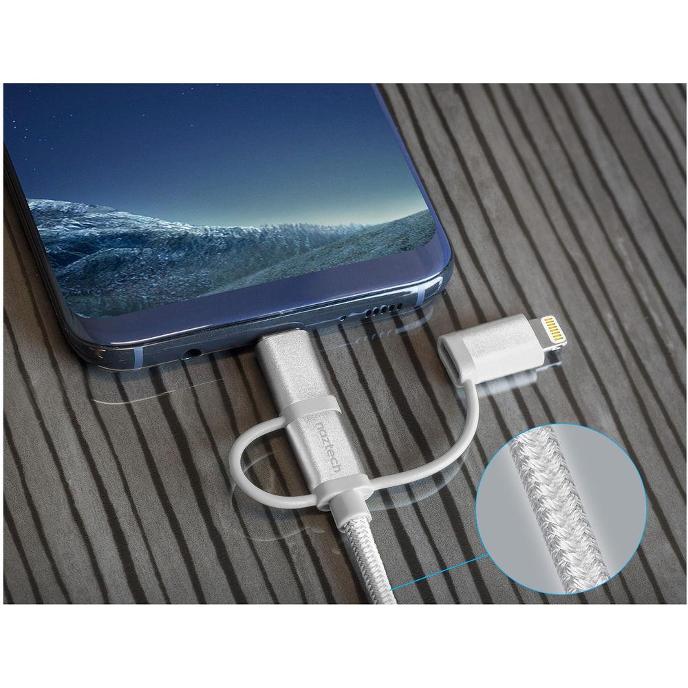 Naztech Braided 3-in-1 Hybrid USB Cable