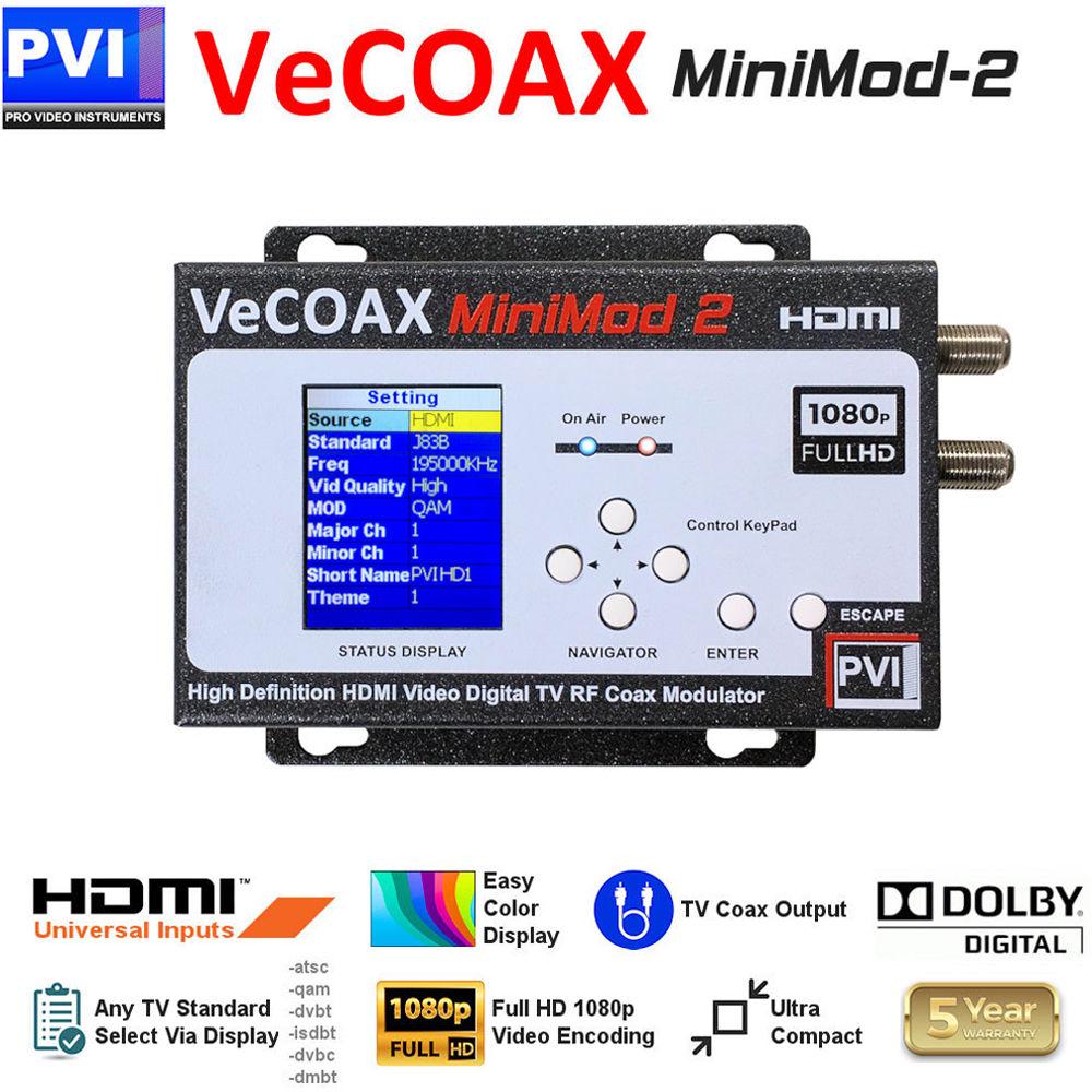ProVideoInstruments VeCOAX MiniMod-2 HDMI to RF Modulator