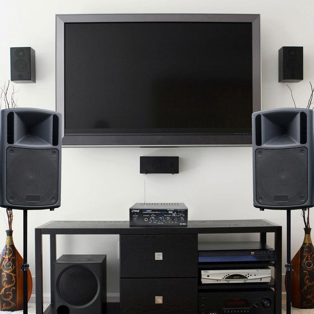 Pyle Pro Mini Blue-Series Stereo 80W Power Amplifier with Bluetooth