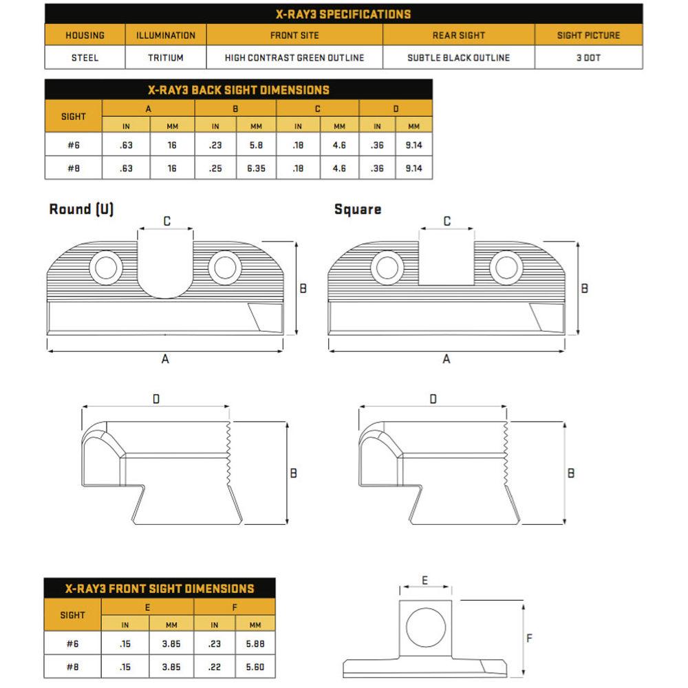 SIG SAUER X-RAY3 Pistol Sight