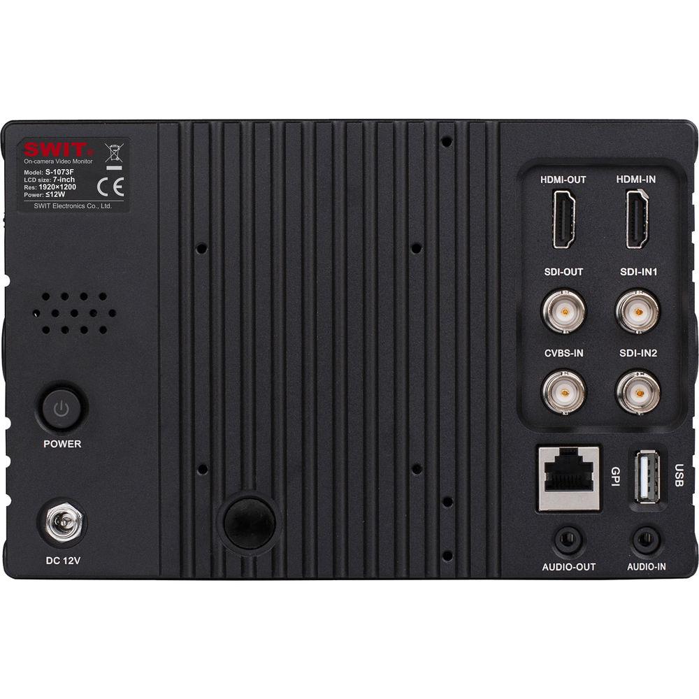 SWIT S-1073F 7" Full HD Waveform LCD Monitor with S-7006C Canon BP DV Battery Plate