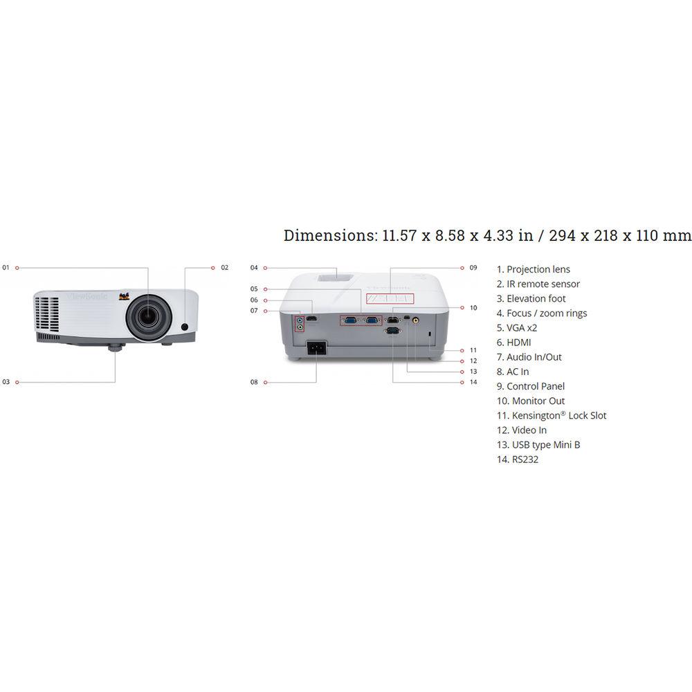 ViewSonic PA503S 3600-Lumen SVGA DLP Projector