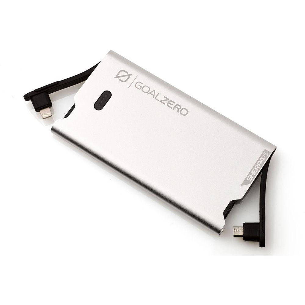 GOAL ZERO Sherpa 15 Power Bank Micro-USB & Lightning Connector