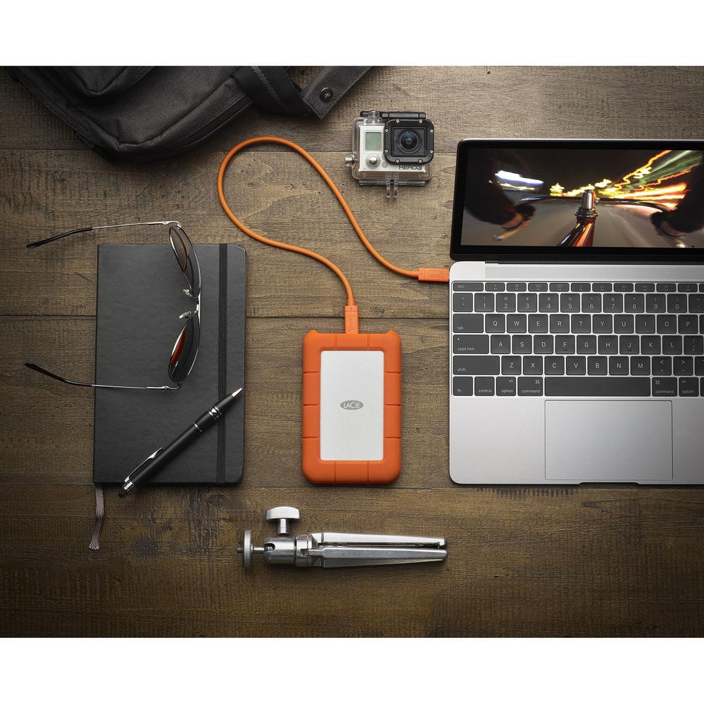 LaCie 500GB Rugged Thunderbolt External SSD with USB Type-C Port