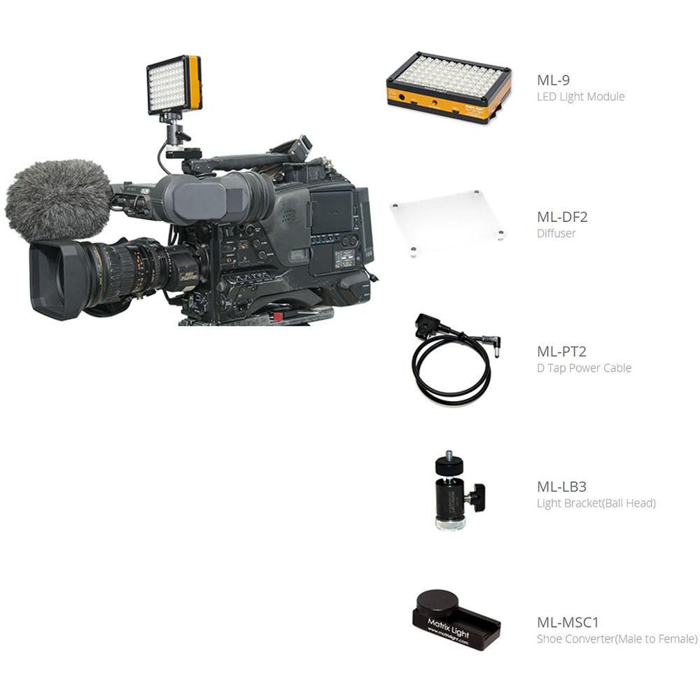 Matrix Light ML-9 LED Light ENG Camera Kit, Matrix, Light, ML-9, LED, Light, ENG, Camera, Kit