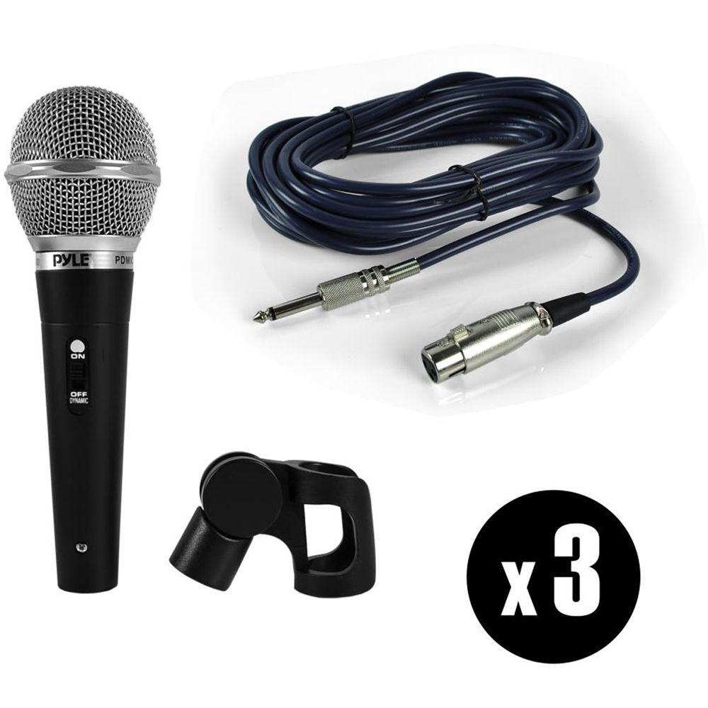 Pyle Pro Dynamic Handheld Microphone Kit with XLR Cables