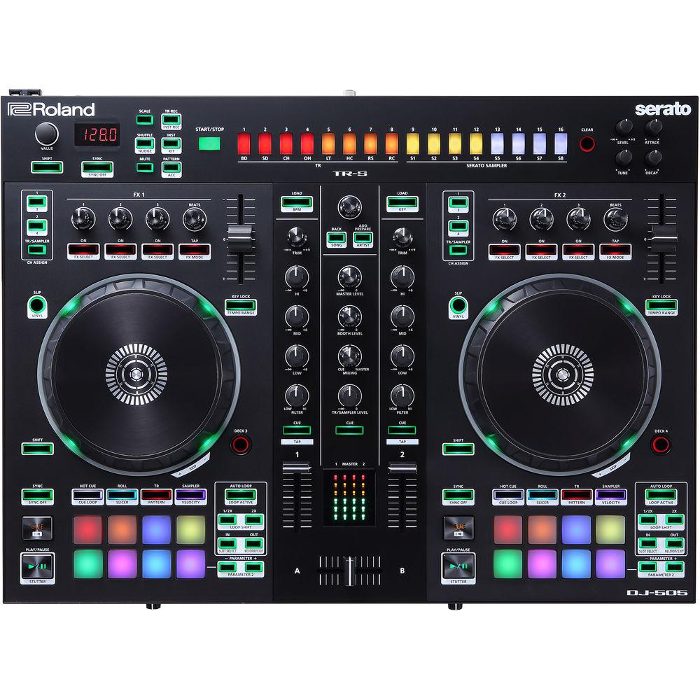 Roland DJ-505 2-Channel, 4-Deck DJ Controller for Serato DJ