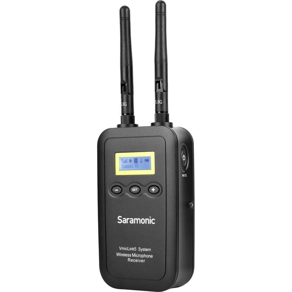 Saramonic VmicLink5 RX TX TX TX Camera-Mount Digital Wireless Microphone System with Three Bodypack Transmitters and Lavalier Mics