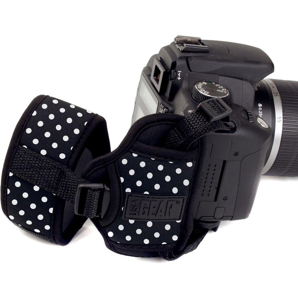 USA GEAR DSLR Camera Hand Grip Strap with Metal Plate