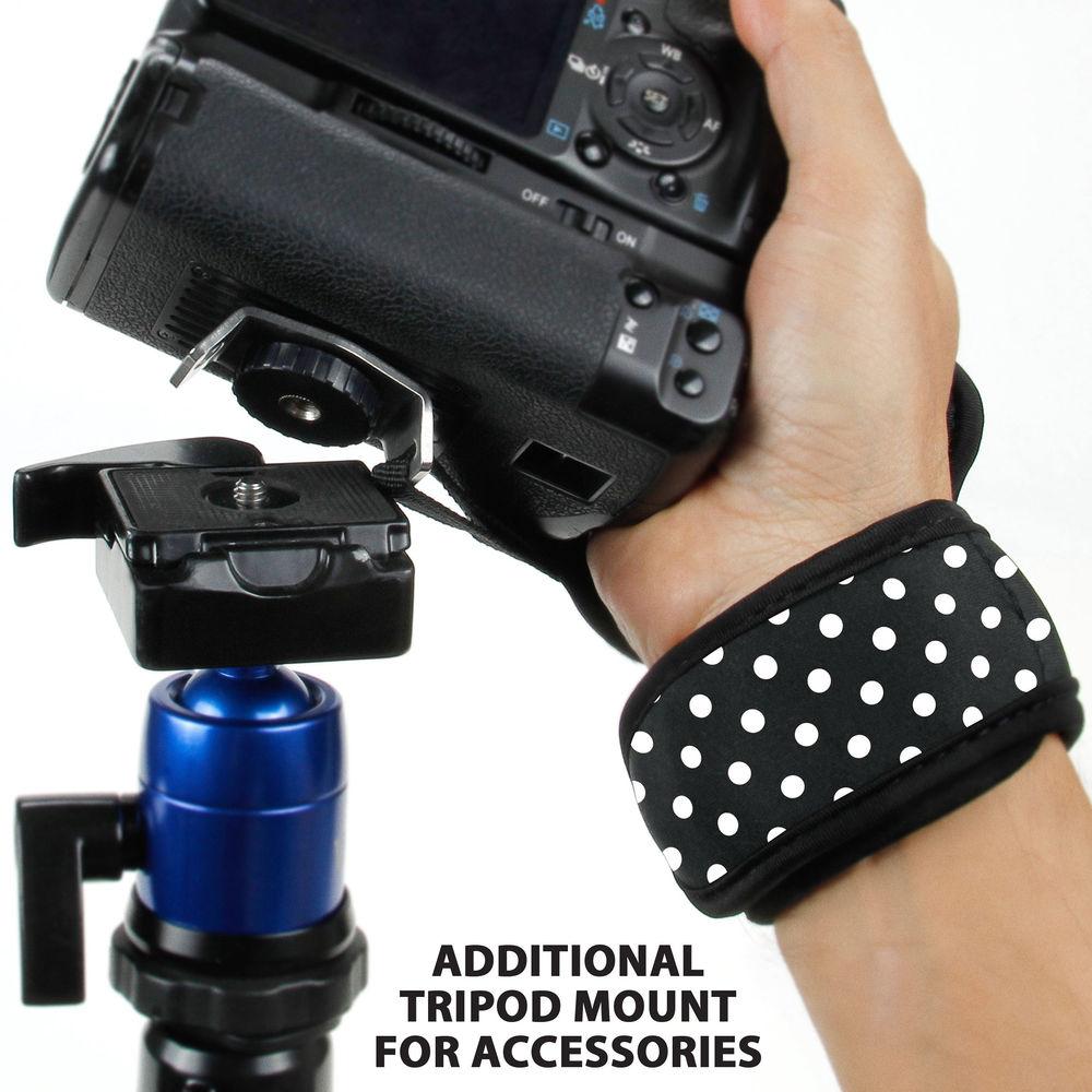 USA GEAR DSLR Camera Hand Grip Strap with Metal Plate