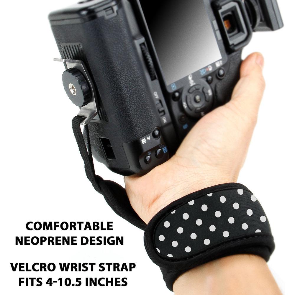 USA GEAR DSLR Camera Hand Grip Strap with Metal Plate