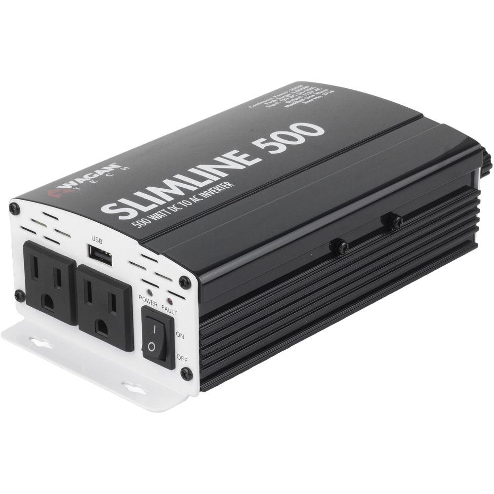 WAGAN SlimLine 500W 12 VDC to 115 VAC Power Inverter