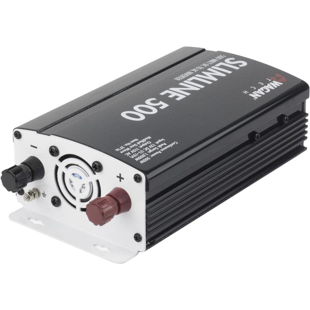 WAGAN SlimLine 500W 12 VDC to 115 VAC Power Inverter