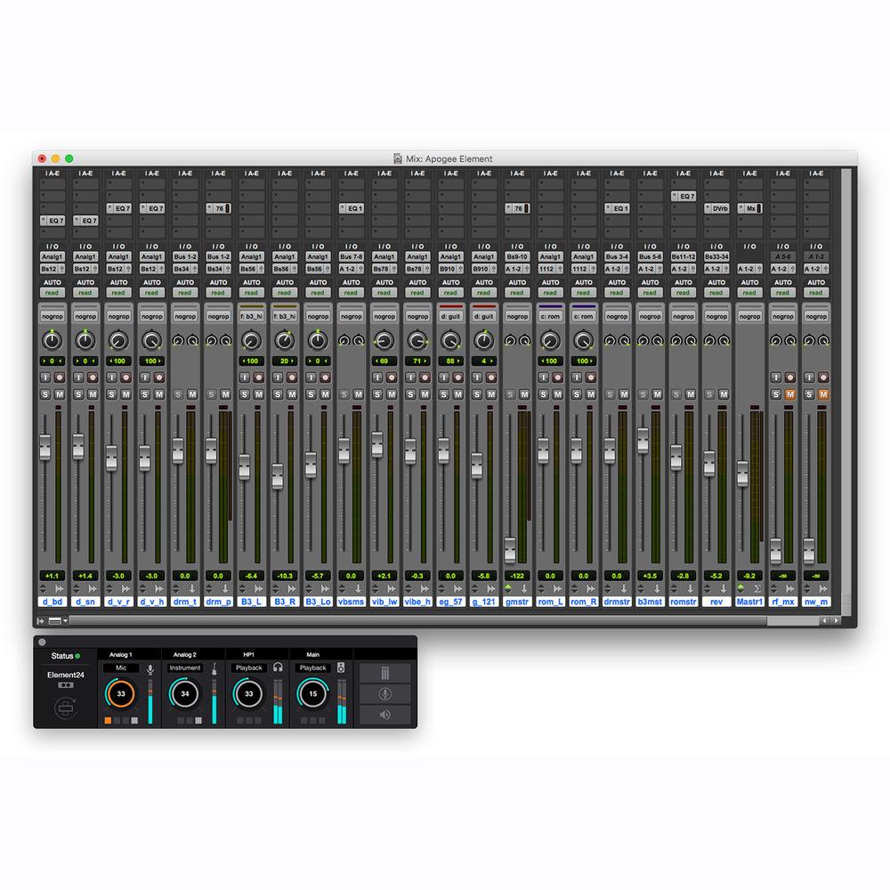 Apogee Electronics Element 24 10x12 Thunderbolt Audio I O Box for Mac