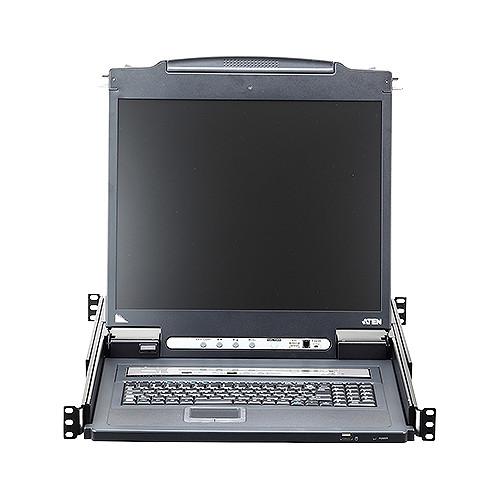 ATEN 16-Port PS 2-USB VGA KVM over IP Switch with 19" LCD