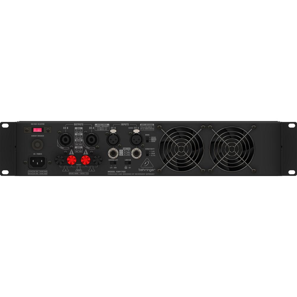 Behringer KM1700 Professional 1700W Stereo Power Amplifier