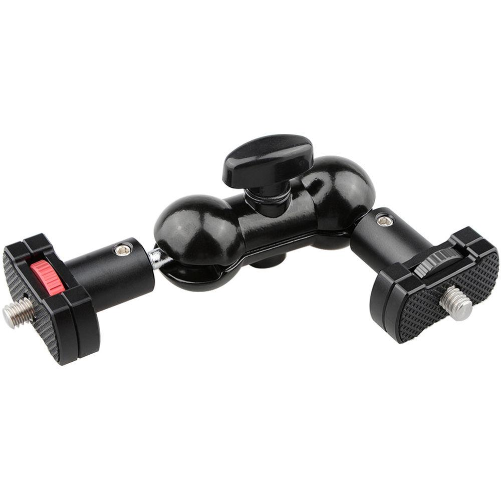 CAMVATE 360° Rotating Double Ball Head Micro Rod Mount with 1 4"-20 Lock Nuts