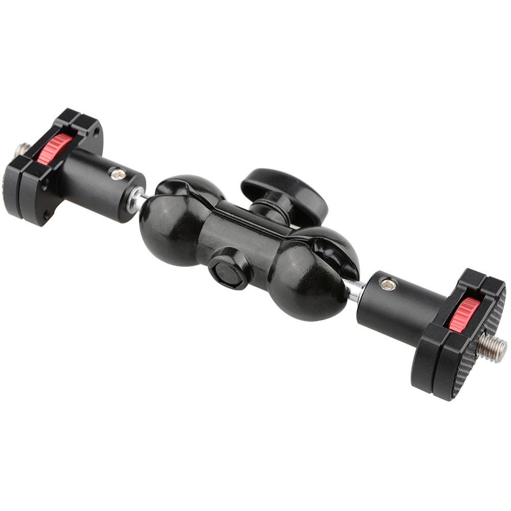 CAMVATE 360° Rotating Double Ball Head Micro Rod Mount with 1 4"-20 Lock Nuts