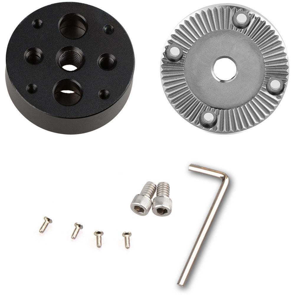 CAMVATE M6 ARRI Rosette Adapter for Camera Cage Rig w Wooden Handgrip