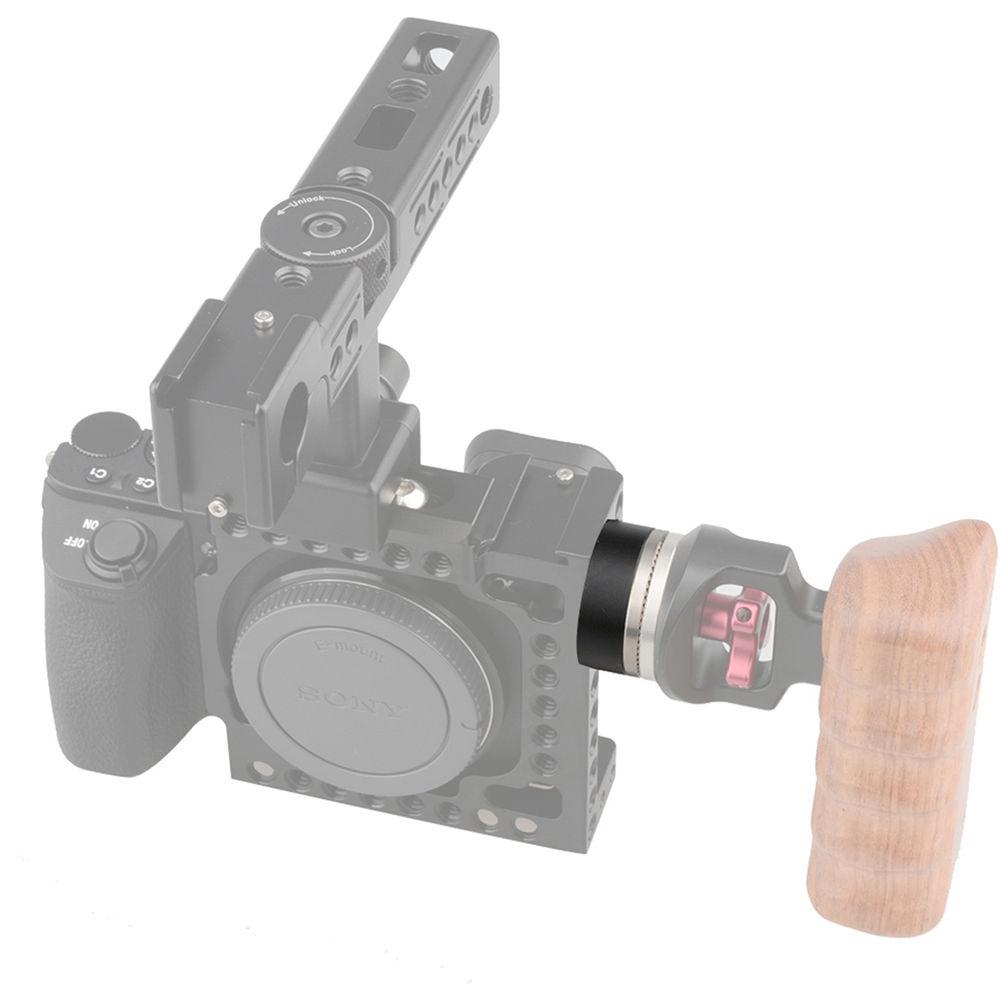 CAMVATE M6 ARRI Rosette Adapter for Camera Cage Rig w Wooden Handgrip