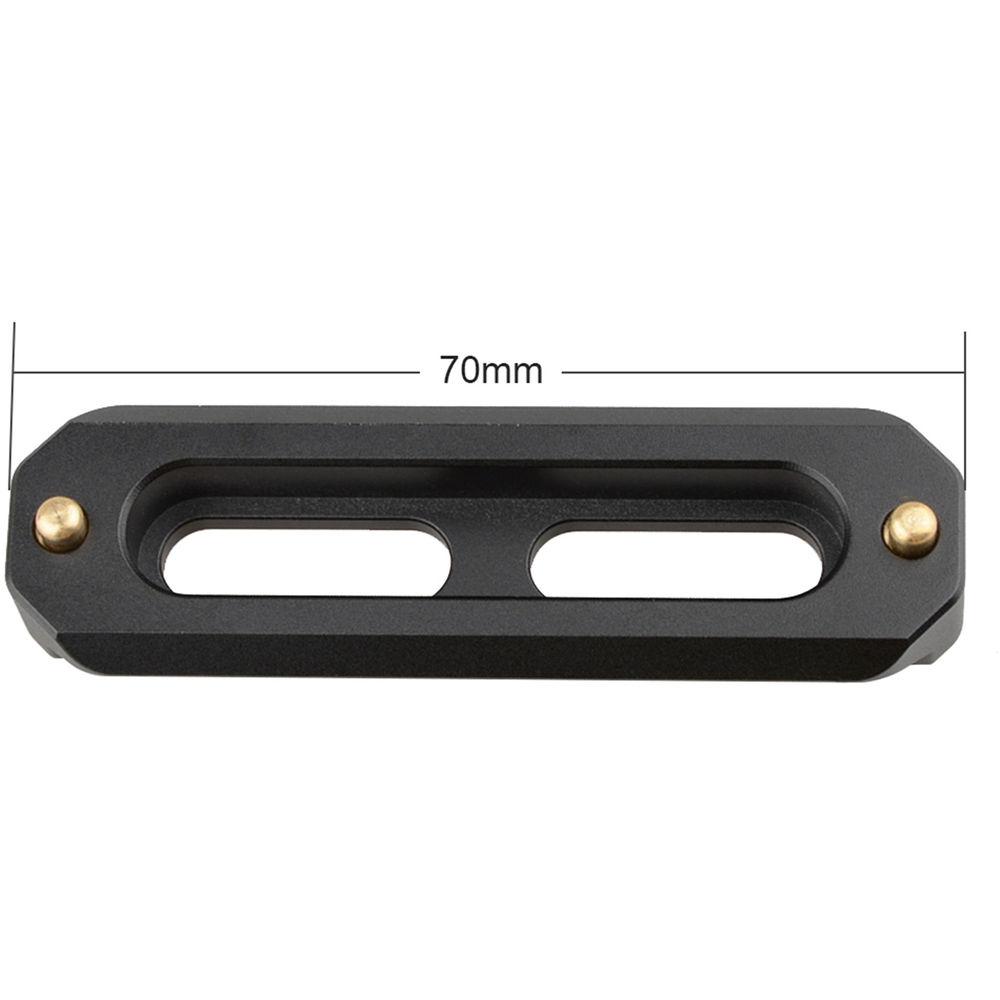 CAMVATE Right Hand Wood Handle Grip with Swat Rail Clamp & 70mm Safety Rail for Select DV and DSLR Camera Cages