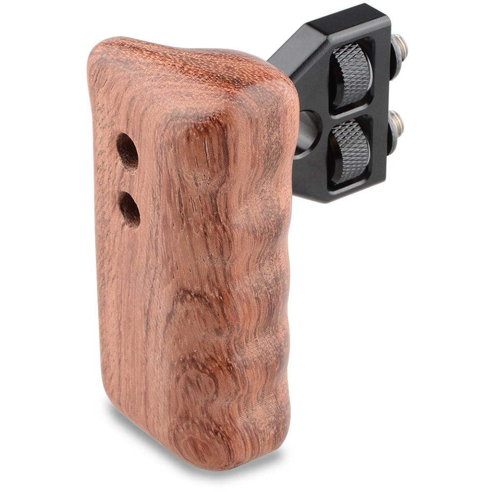 CAMVATE Right Hand Wood Handle Grip with Thumbscrew Connector for Select DV and DSLR Camera Cages